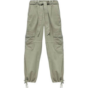 Mint Velvet Khaki Cotton Cargo Trousers